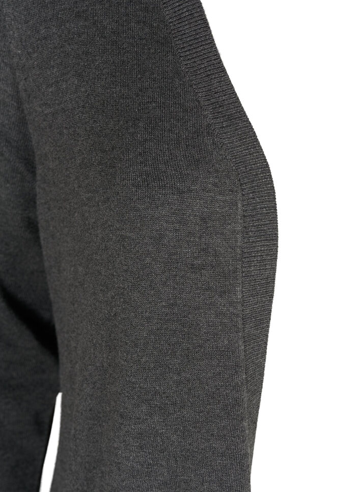 Long knitted cardigan in a viscose blend, Dark Grey, Packshot image number 2