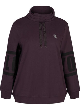 Sweatshirt with a high neck, Blackberry Wine, Packshot image number 0
