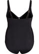 Swimsuit with ring detail and draping, Black, Packshot image number 1