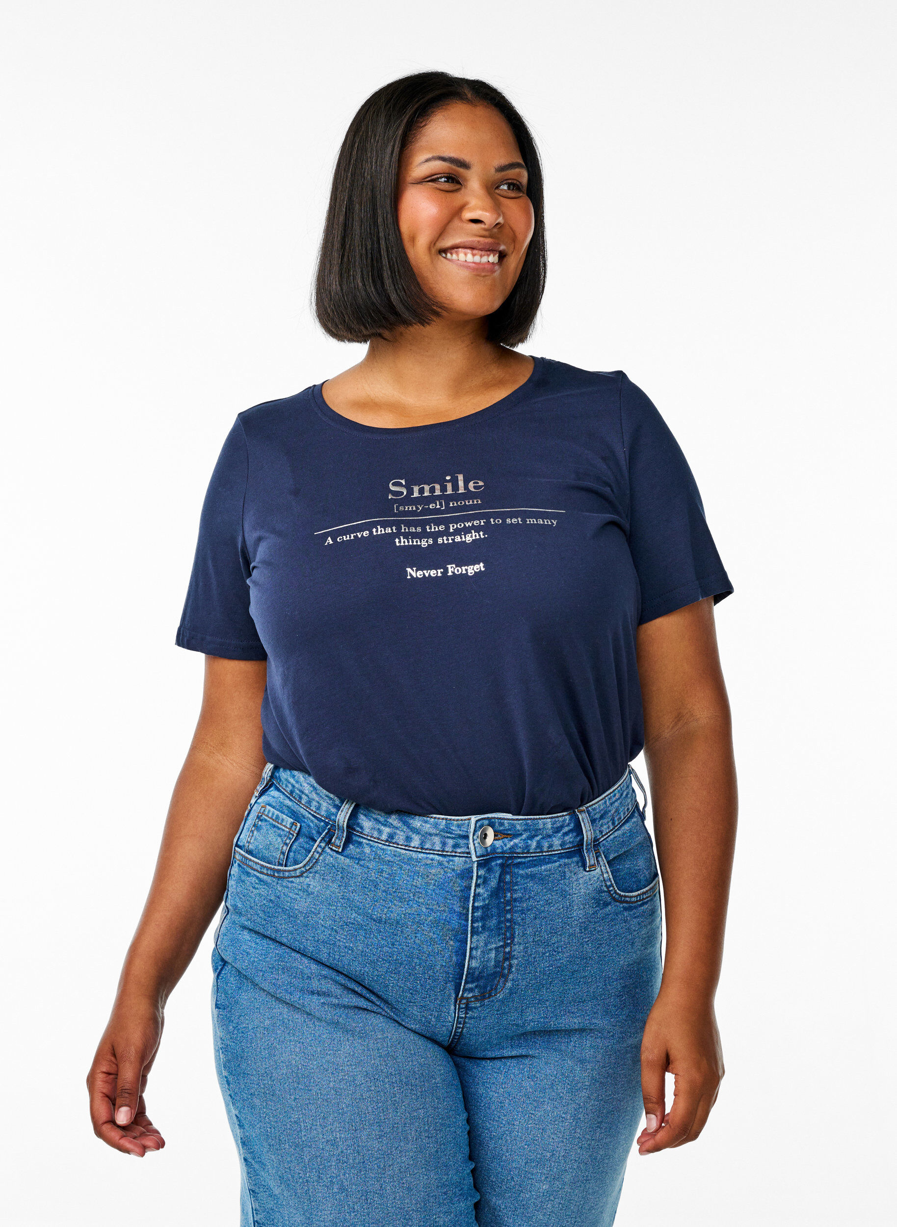 FLASH - T-shirt with motif, Blue, Model