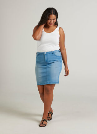 Skirt, Blue denim, Model image number 0