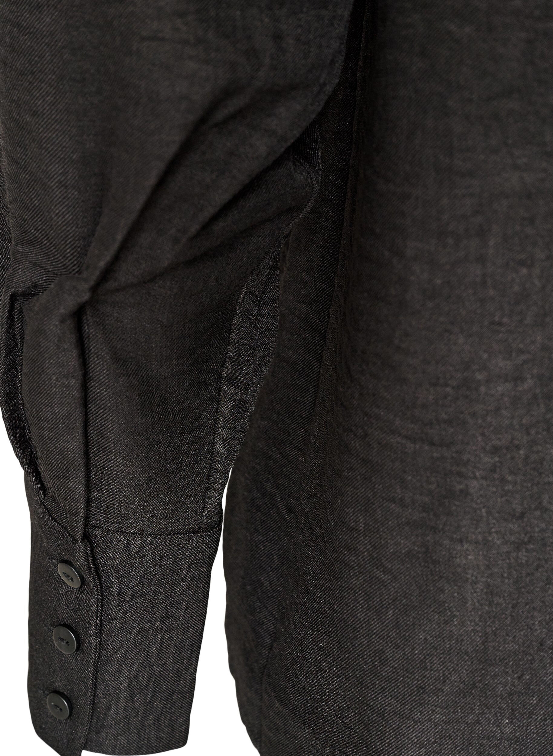 ZizzifashionLoose shirt with V-neck, Black, Packshot image number 3