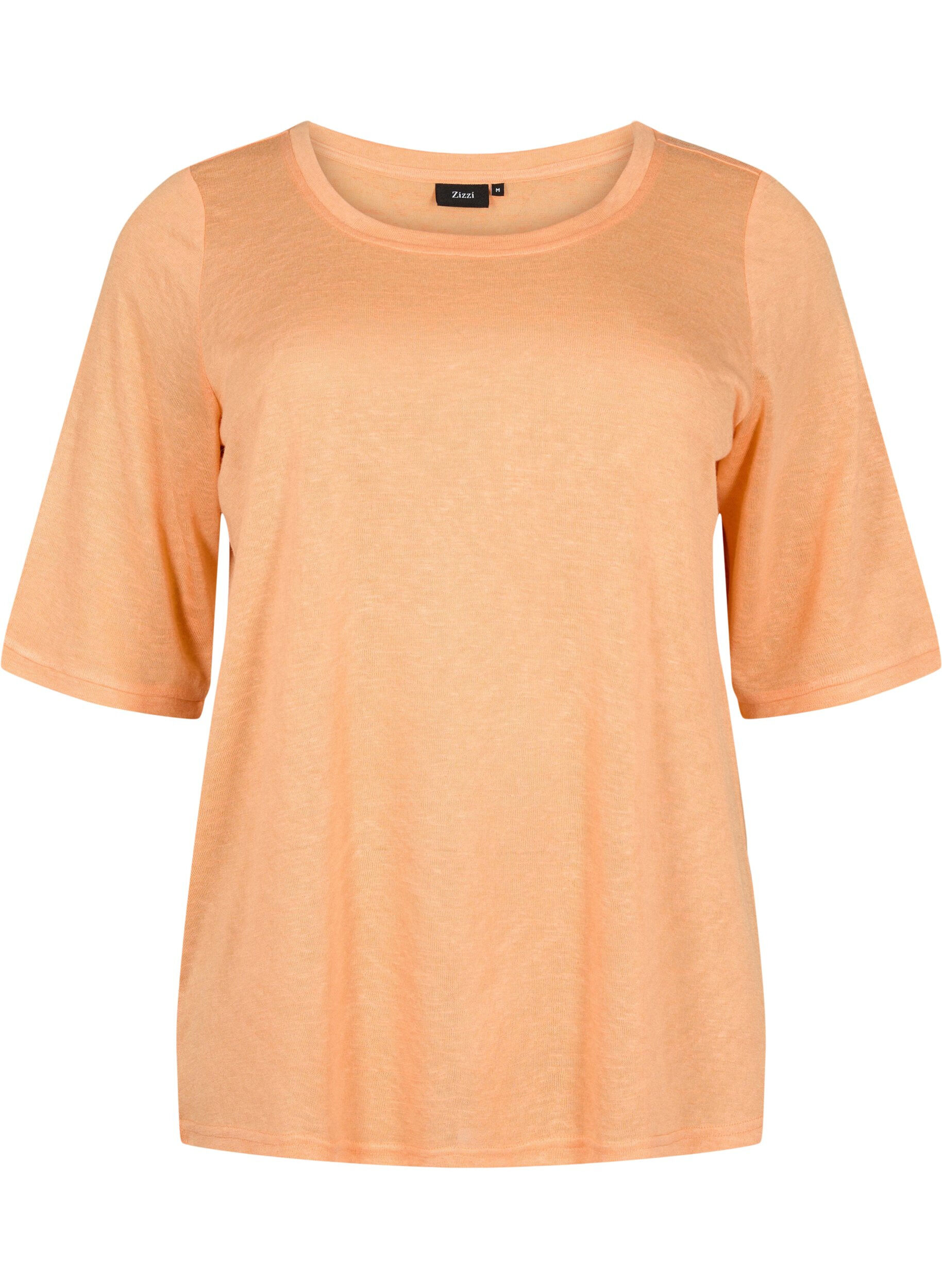 Zizzifashion Blouse with 3/4 sleeves, Mock Orange, Packshot image number 0