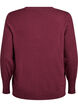 Knitted blouse with a round neck, Red, Packshot image number 1