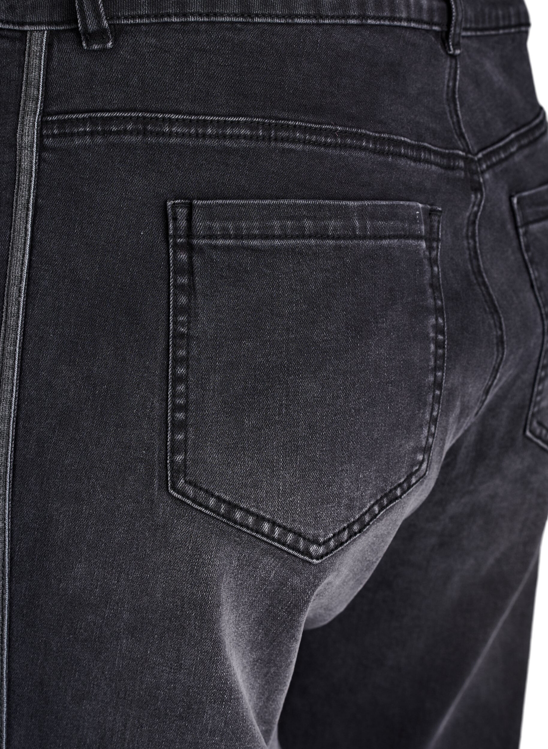 ZizzifashionWide fit jeans with vertical denim details, Dark Grey, Packshot image number 3