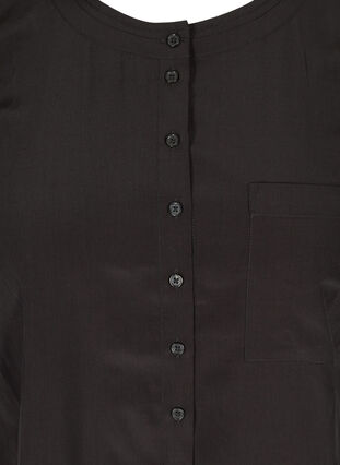 Short-sleeved shirt with a round neckline, Black, Packshot image number 2