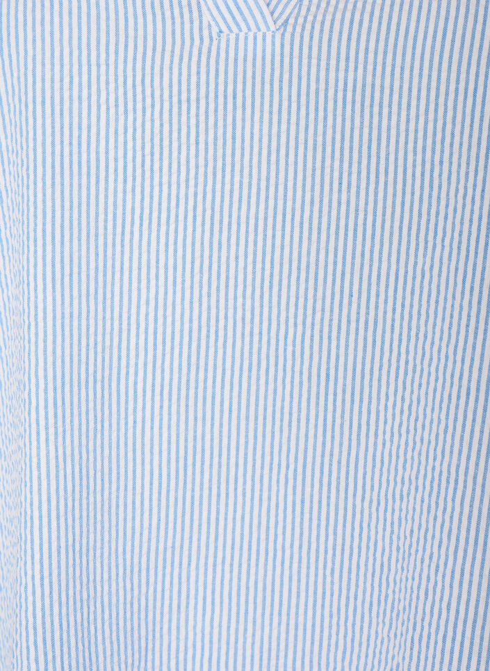 Cotton tunic with stripes and ruffle details, Light Blue, Packshot image number 2