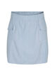Short cotton skirt with elasticated waistband, Blue, Packshot image number 0