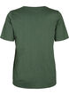 Short-sleeved basic t-shirt with v-neck, Green, Packshot image number 1