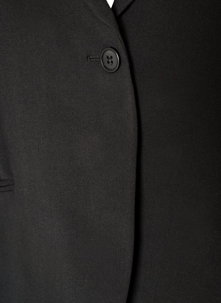 Classic blazer with a single button closure, Black, Packshot image number 2