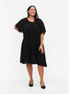 Viscose dress with short sleeves, Black, Model image number 2