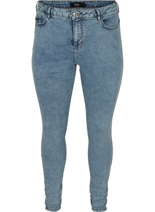 High-waisted Amy jeans with stone wash, Stone Washed, Packshot image number 0