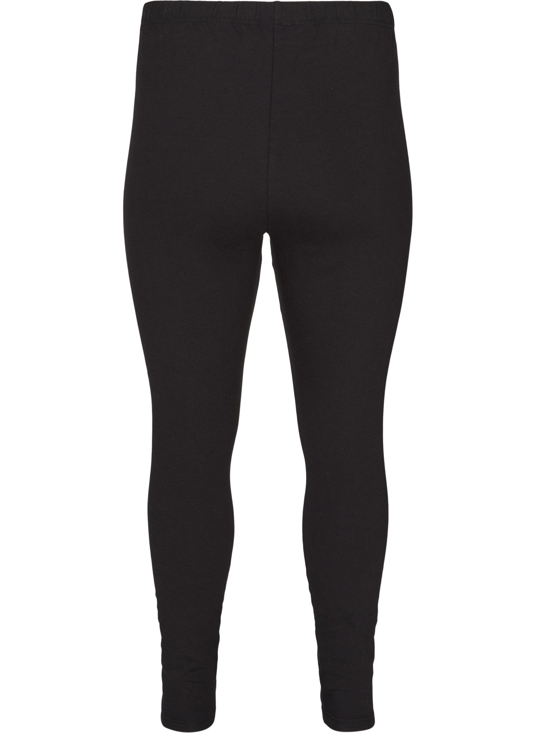 Zizzifashion Leggings in cotton with lining, Black, Packshot image number 1
