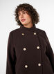 A-line coat with gold buttons, Brown, Model image number 3