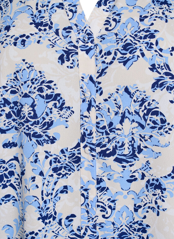 A-line midi dress with short sleeves, Beige, Packshot image number 2