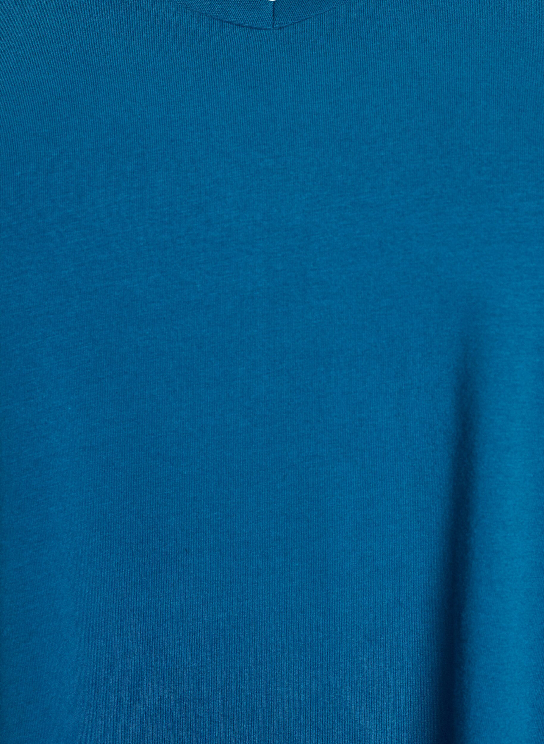 ZizzifashionBasic plain cotton t-shirt, Petrol, Packshot image number 2