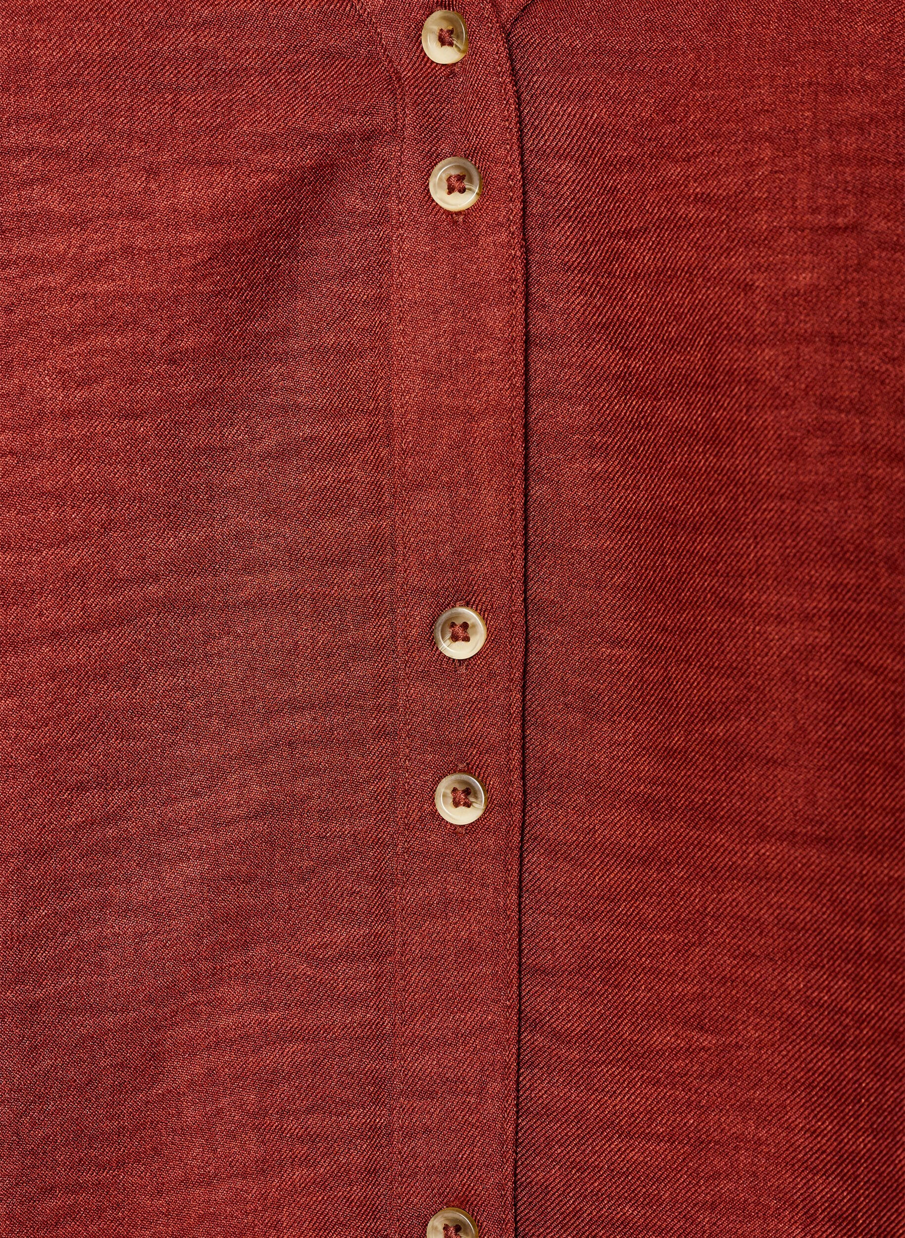 Zizzifashion V-neck shirt blouse with short sleeves, Red, Packshot image number 2