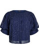 Party blouse with sequins and 1/2 sleeves, Blue, Packshot image number 0