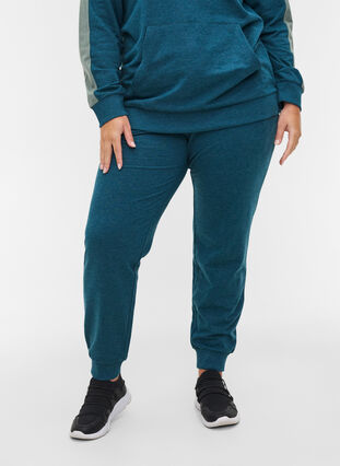 Loose sweatpants with pockets, Deep Teal, Model image number 2