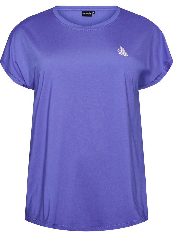 Solid-coloured training T-shirt, Blue, Packshot image number 0