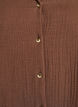 Short-sleeved shirt in cotton muslin, Brown, Packshot image number 2