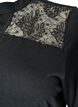 Jersey dress with lace details and a layered skirt, Black, Packshot image number 3