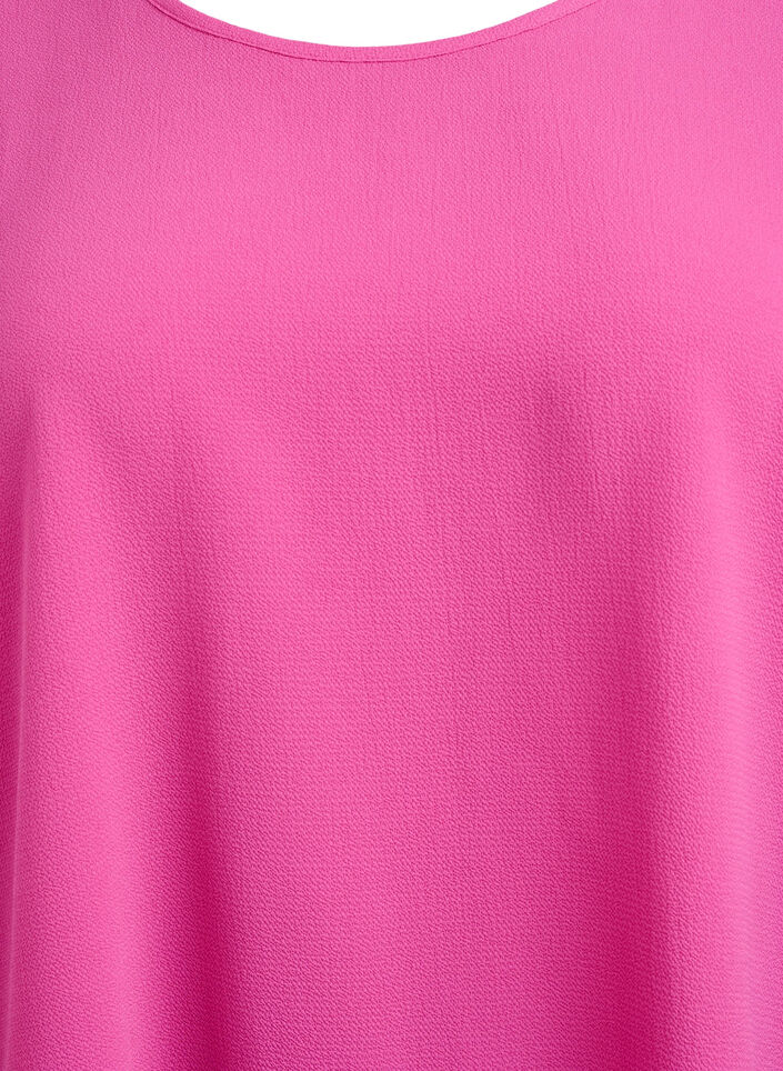 Blouse with short sleeves and a round neckline, Rose, Packshot image number 2