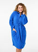 Morning robe with zipper and hood, Blue, Model image number 0