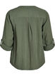 Blouse in cotton muslin with broderie anglaise, Green, Packshot image number 1