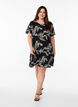 FLASH - Dress in viscose with cutline, Black, Model image number 1