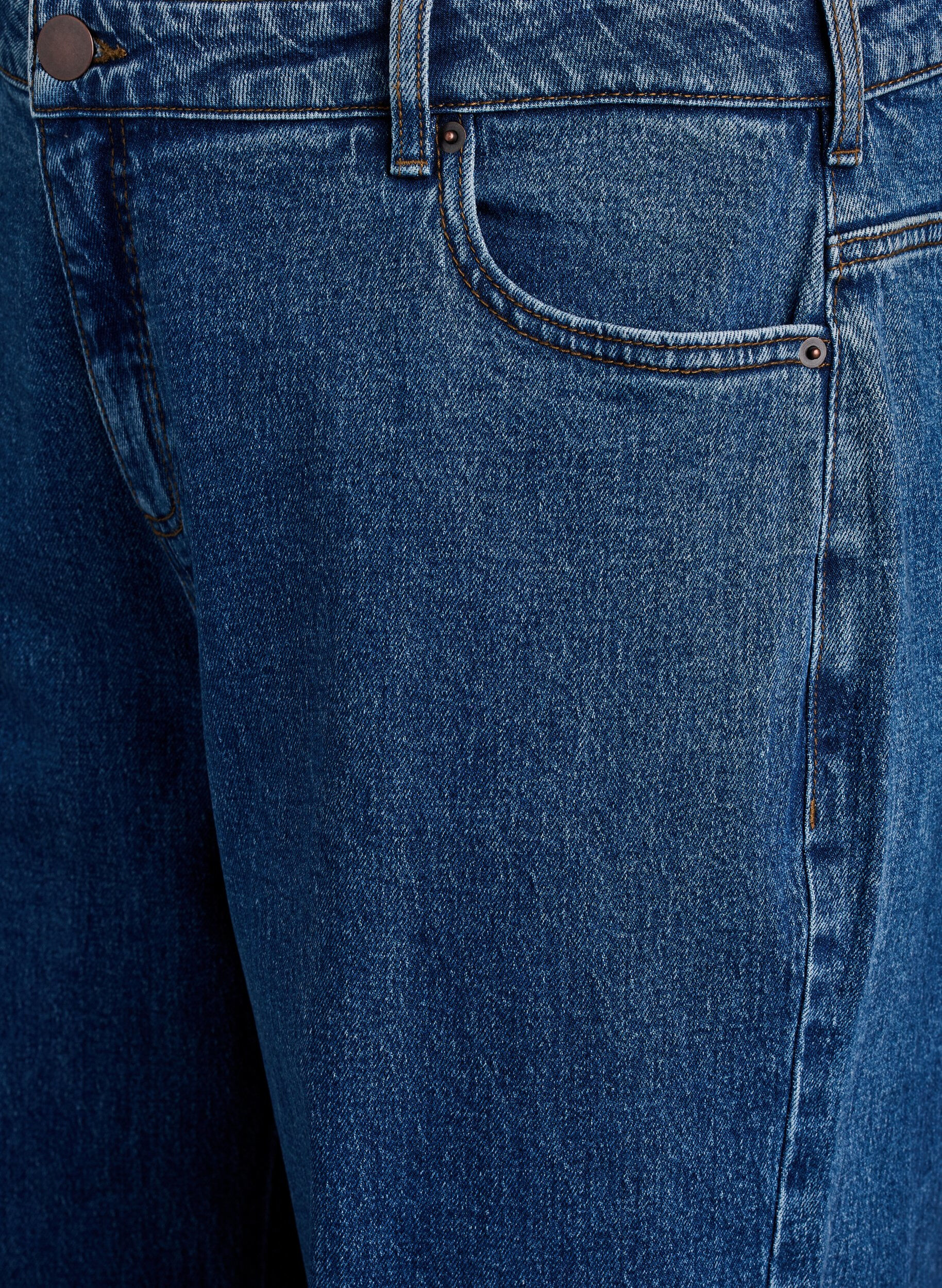 ZizzifashionWide leg jeans with high waist, Blue, Packshot image number 2