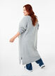 Long knitted cardigan with pockets, Light Grey Melange, Model image number 1