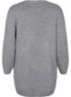 Long knitwear cardigan with pockets, Grey, Packshot image number 1