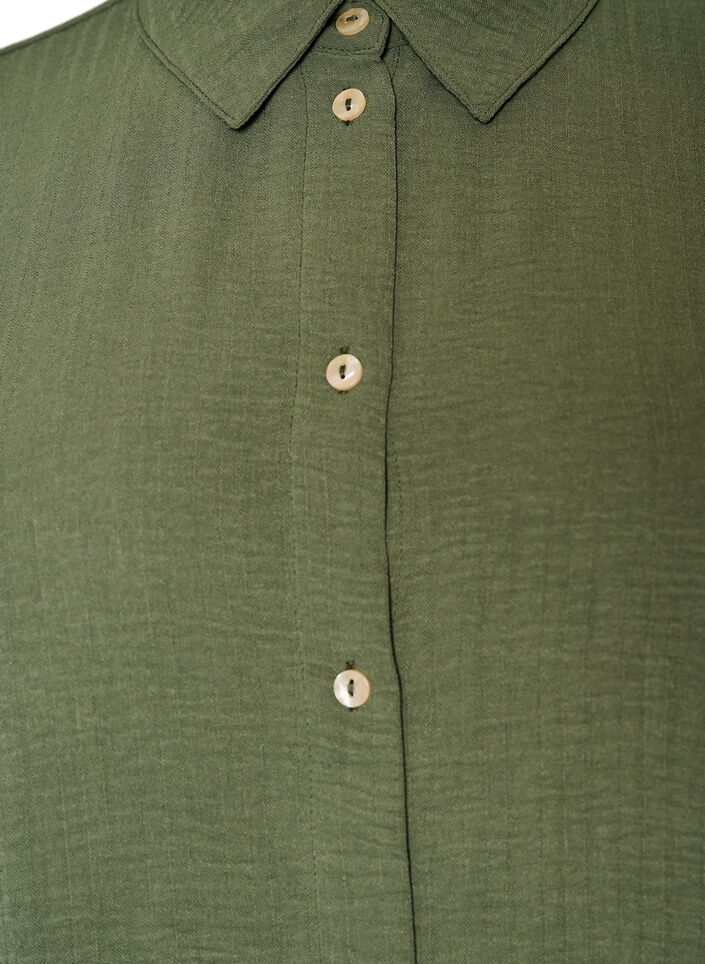 Long shirt with a light texture, Green, Packshot image number 2