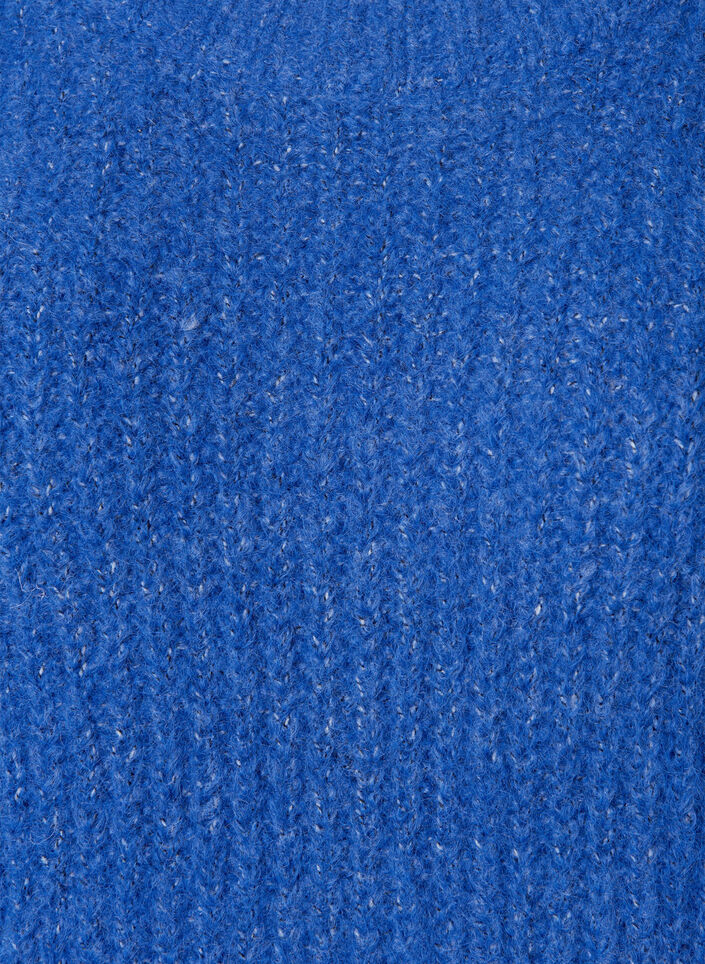 Knitted sweater with wool and raglan sleeves, Princess Blue, Packshot image number 2