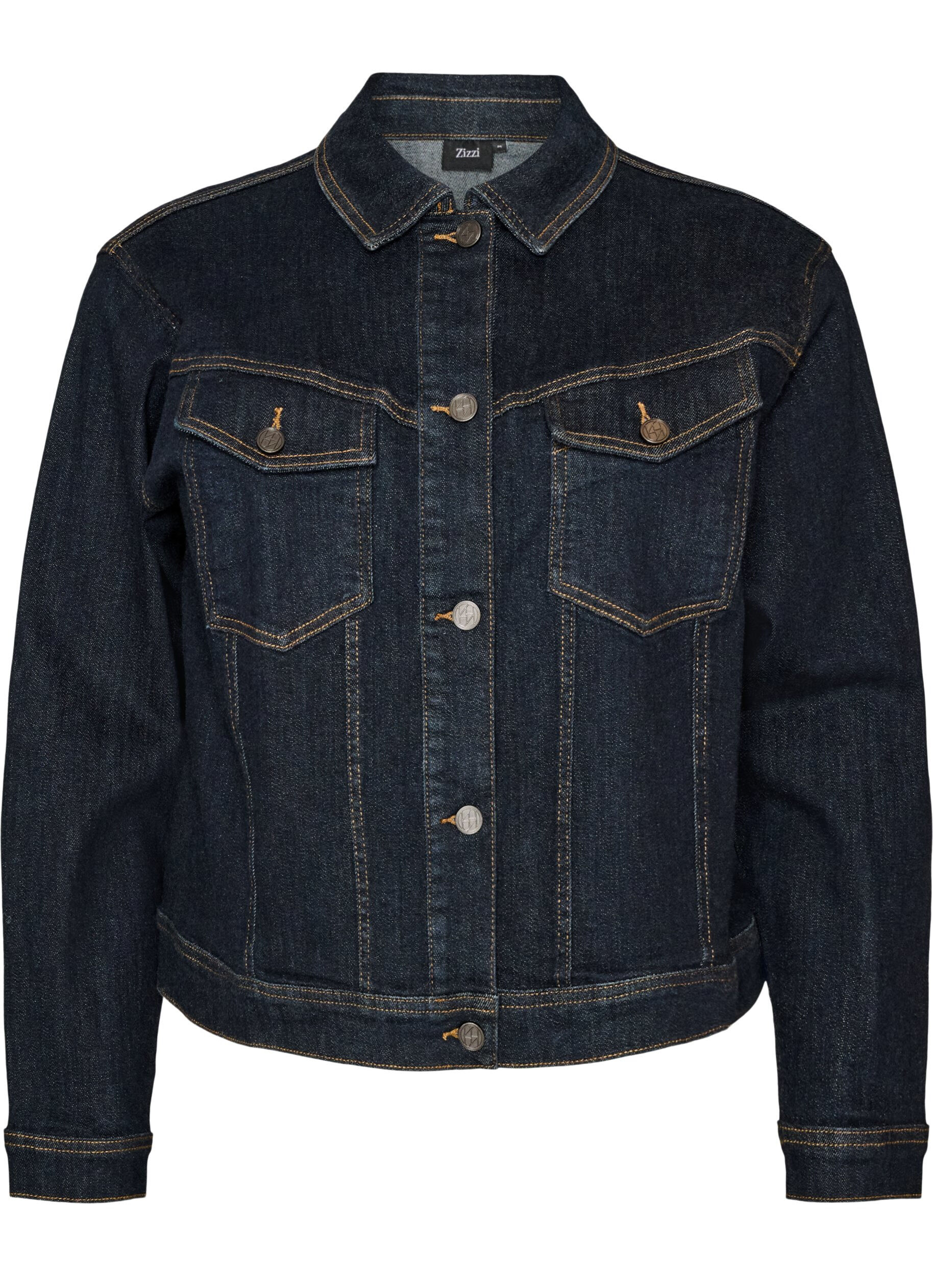 ZizzifashionClassic denim jacket with contrast stitching, Blue, Packshot image number 0