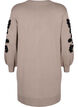 Knitted dress with embroidery details, Desert Taupe Comb, Packshot image number 1