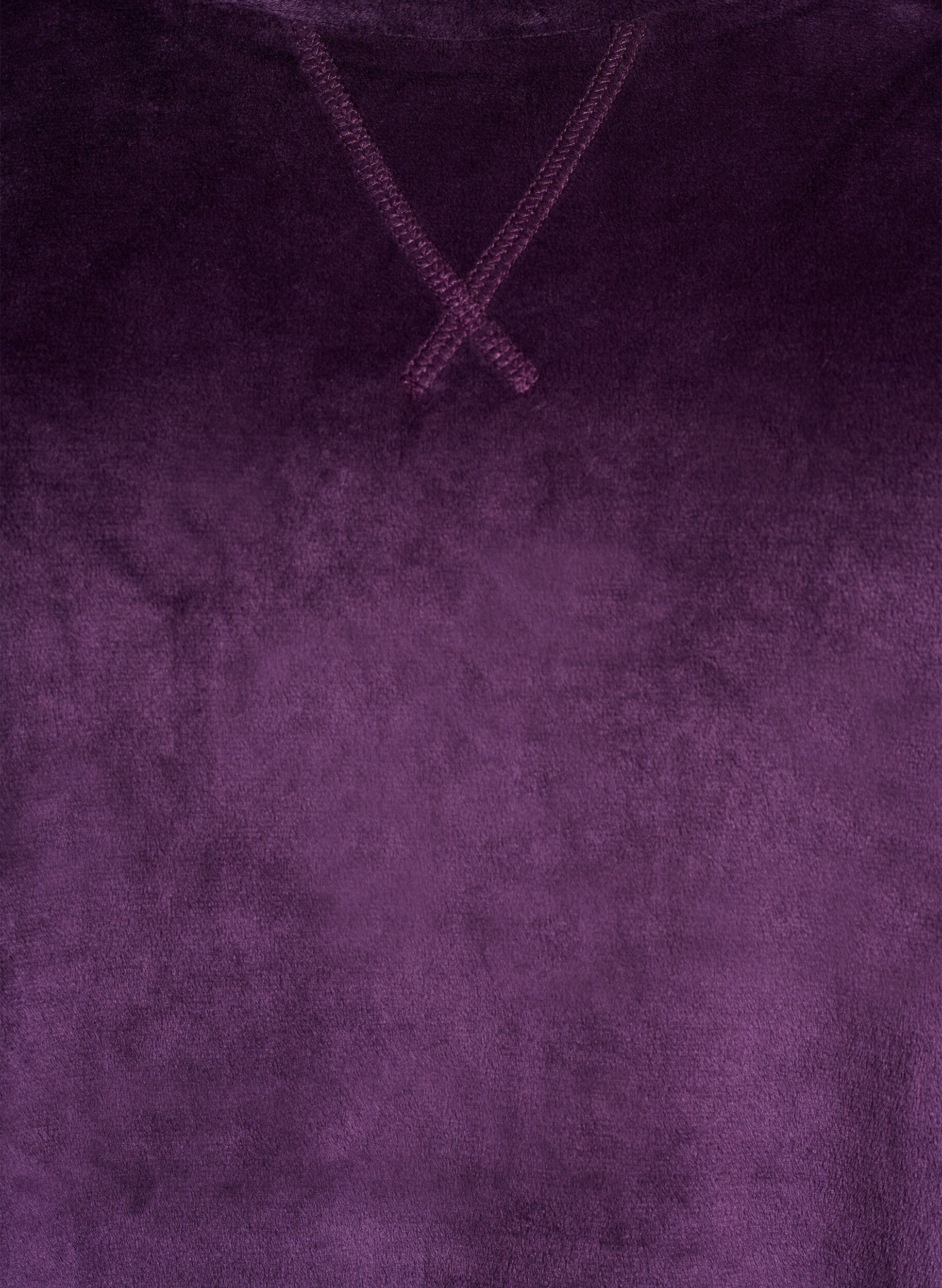 Zizzifashion Velour blouse with raglan sleeves, Purple, Packshot image number 2