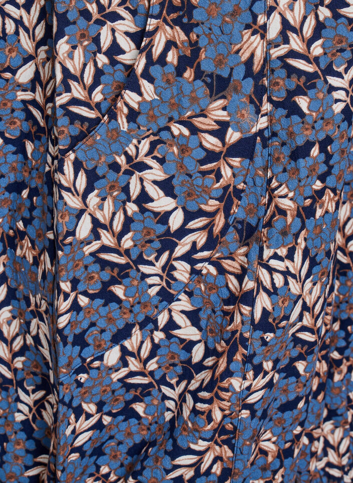 Short-sleeved, printed cotton dress, Blue, Packshot image number 3