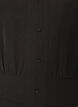 Midi dress with smock and decorative buttons, Black, Packshot image number 2
