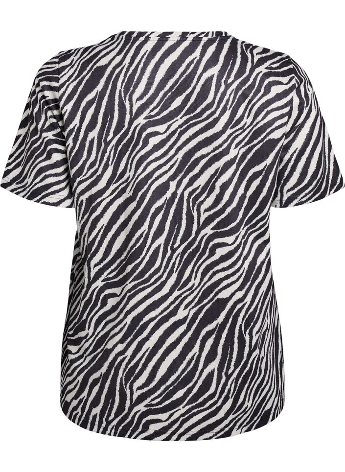 FLASH - Zebra print T-shirt, Black, Packshot image number 1