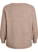Knitted blouse with rhinestones and studs, Beige, Packshot image number 1