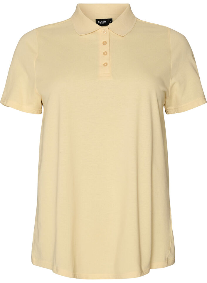 Polo shirt with short sleeves, Yellow, Packshot image number 0