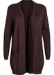 Long knitted cardigan in a viscose blend, Brown, Packshot image number 0
