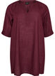 Cotton tunic with a V-neck, Red, Packshot image number 0