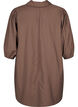 Viscose tunic with V-neck and collar, Chocolate Chip, Packshot image number 1