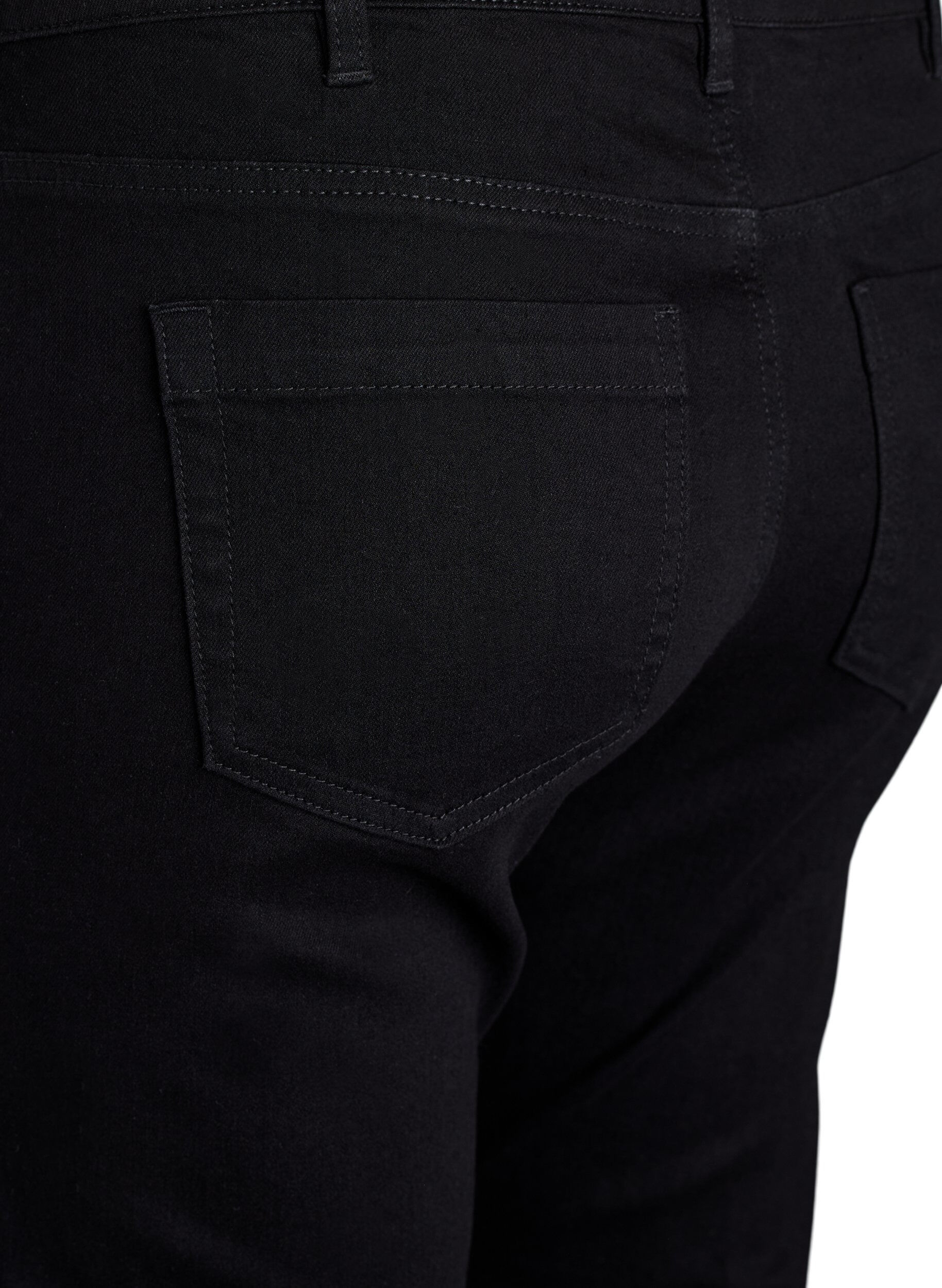 ZizzifashionSlim fit Emily jeans with regular waist, Black, Packshot image number 3