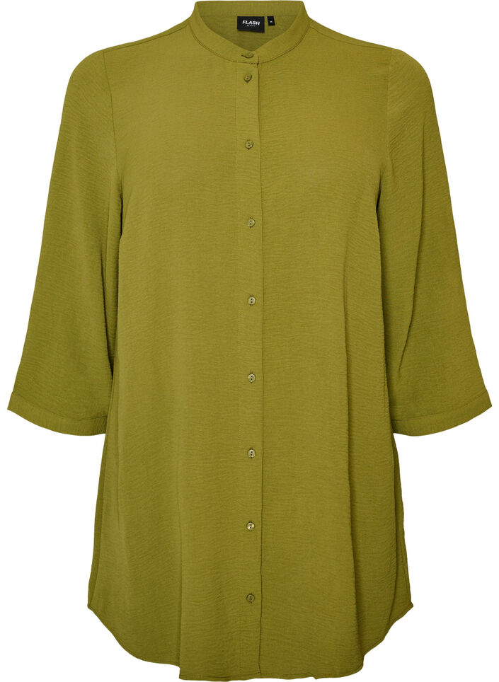 Tunic with 3/4 sleeves, Green, Packshot image number 0