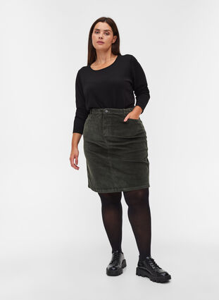 Cotton velvet skirt, Urban Chic, Model image number 0