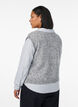 Patterned knitted vest with decorative buttons, Grey, Model image number 2